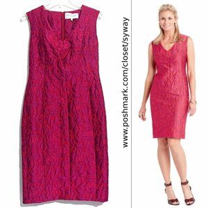 Cynthia Fields Sculpted Brocade Sheath Dress RARE